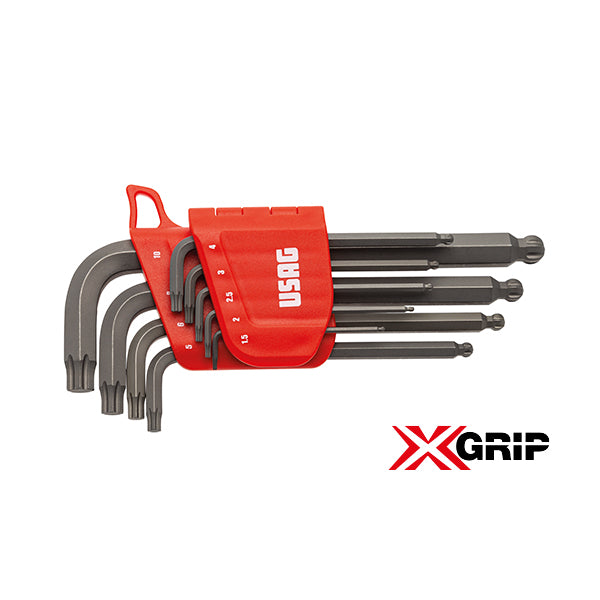 280 X/S9 - Jeu de 9 clés mâles à profil spécial hexagonal - Usag - U02800485 280 X/S9 - Jeu de 9 clés mâles à profil spécial hexagonal - Usag - U02800485